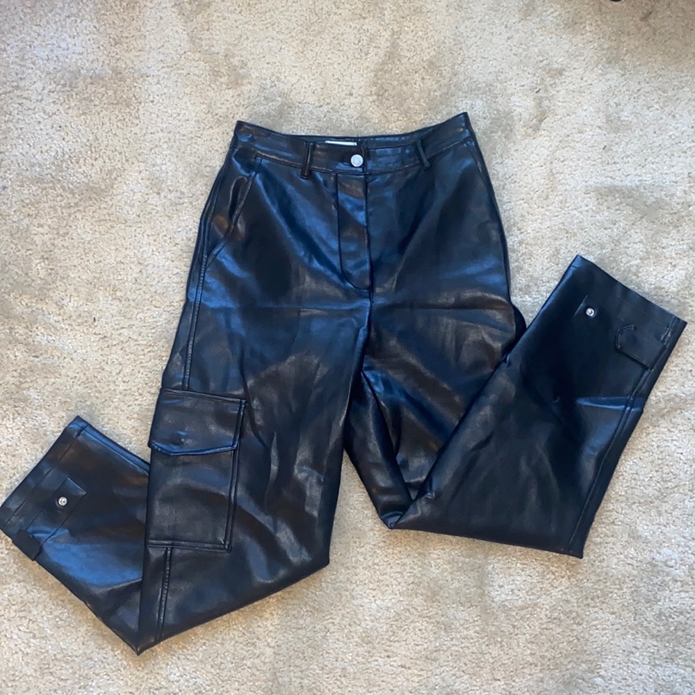 NWOT ARITZIA BLACK LEATHER PANTS